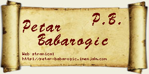 Petar Babarogić vizit kartica